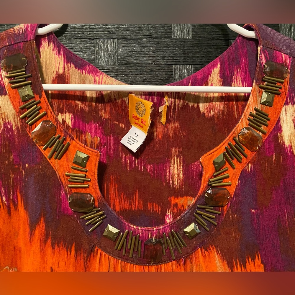 Gorgeous Ruby Rd Women’s Blouse 2x - Picture 4 of 11